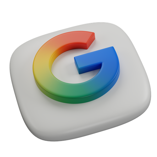 Logotipo 3D do Google e ferramentas de busca